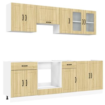 8-delige Keukenkastenset Lucca bewerkt hout sonoma eikenkleur 2