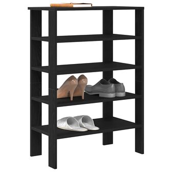 Schoenenrek 61x32x87,5 cm bewerkt hout zwart 1
