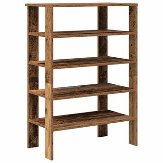 Schoenenrek 61x32x87,5 cm bewerkt hout oud houtkleurig 2
