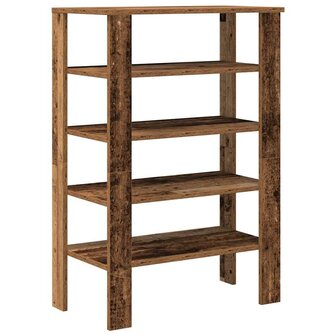 Schoenenrek 61x32x87,5 cm bewerkt hout oud houtkleurig 6