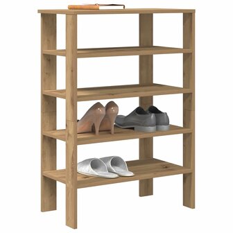 Schoenenrek 61x32x87,5 cm bewerkt hout artisanaal eikenkleur 1