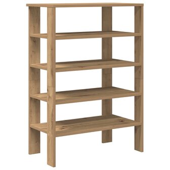 Schoenenrek 61x32x87,5 cm bewerkt hout artisanaal eikenkleur 2