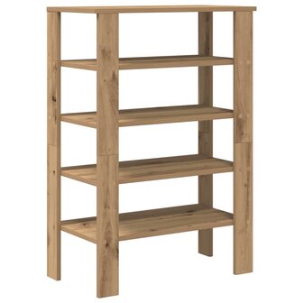 Schoenenrek 61x32x87,5 cm bewerkt hout artisanaal eikenkleur 6