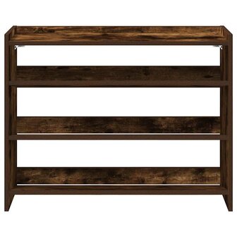 Schoenenrek 80x25x62 cm bewerkt hout gerookt eikenkleurig 4