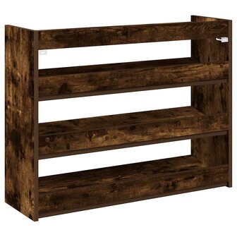 Schoenenrek 80x25x62 cm bewerkt hout gerookt eikenkleurig 6