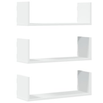Wandschappen 3 st 58x18x18 cm bewerkt hout wit 2