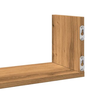 Wandschappen 3 st 58x18x18 cm bewerkt hout artisanaal eiken 8