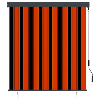 Rolgordijn voor buiten 140x250 cm oranje en bruin 2