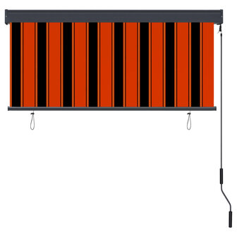 Rolgordijn voor buiten 140x250 cm oranje en bruin 4