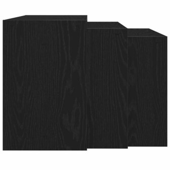 3-delige Tafeltjesset bewerkt hout zwart 5
