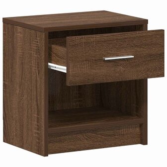 Nachtkastje met lade 39x28x41 cm bruin eikenkleurig 5