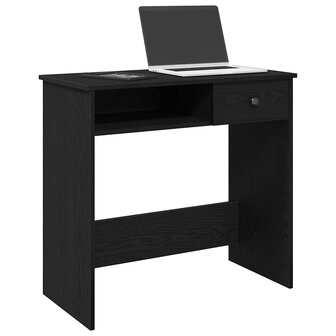 Bureau 80x40x75 cm bewerkt hout zwart 1