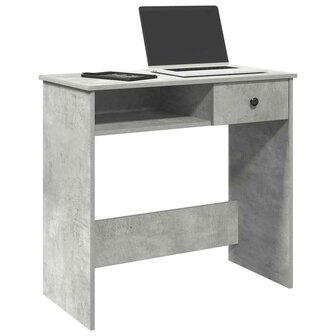 Bureau 80x40x75 cm bewerkt hout betongrijs 1