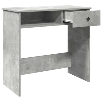 Bureau 80x40x75 cm bewerkt hout betongrijs 4