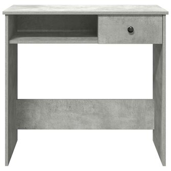 Bureau 80x40x75 cm bewerkt hout betongrijs 5