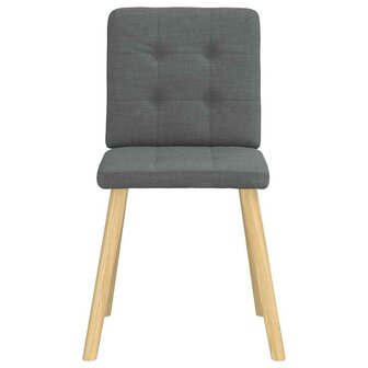 Eetkamerstoelen 2 st stof donkergrijs 4
