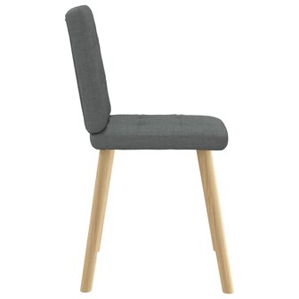 Eetkamerstoelen 2 st stof donkergrijs 5