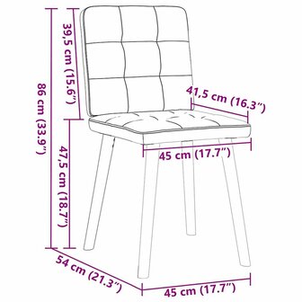 Eetkamerstoelen 2 st stof donkergrijs 9