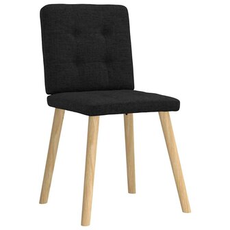 Eetkamerstoelen 2 st stof zwart 3