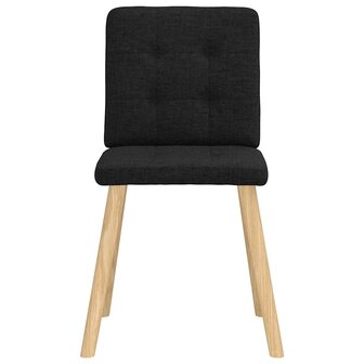 Eetkamerstoelen 2 st stof zwart 4