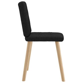 Eetkamerstoelen 2 st stof zwart 5