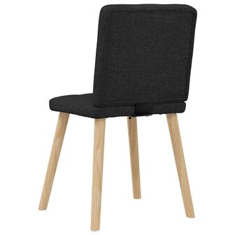 Eetkamerstoelen 2 st stof zwart 6