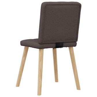 Eetkamerstoelen 2 st stof donkerbruin 6