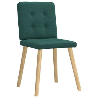 Eetkamerstoelen 2 st stof donkergroen 3