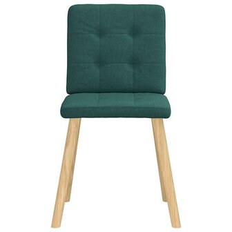 Eetkamerstoelen 2 st stof donkergroen 4
