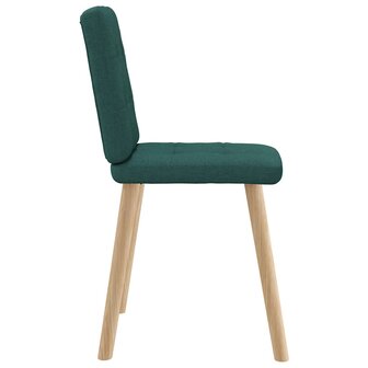 Eetkamerstoelen 2 st stof donkergroen 5