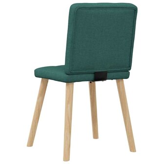 Eetkamerstoelen 2 st stof donkergroen 6