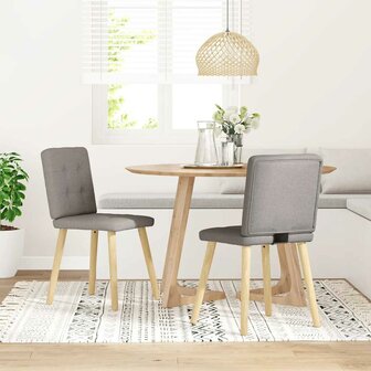 Eetkamerstoelen draaibaar 2 st stof taupe 2