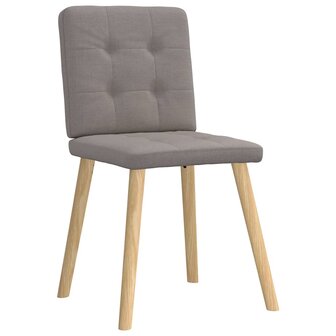 Eetkamerstoelen draaibaar 2 st stof taupe 3