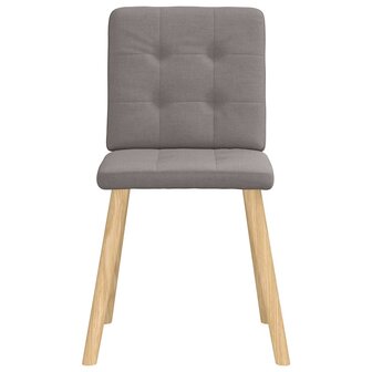 Eetkamerstoelen draaibaar 2 st stof taupe 4