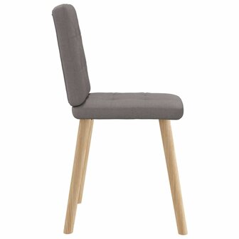 Eetkamerstoelen draaibaar 2 st stof taupe 5