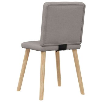 Eetkamerstoelen draaibaar 2 st stof taupe 6
