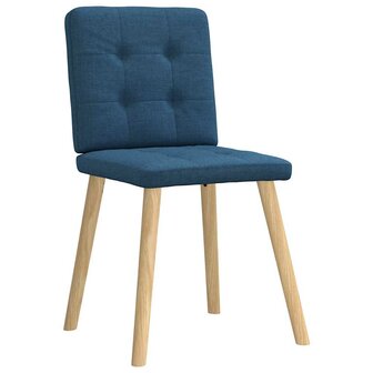Eetkamerstoelen 2 st stof blauw 3