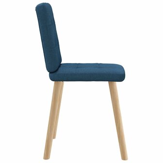 Eetkamerstoelen 2 st stof blauw 5