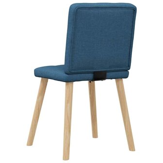 Eetkamerstoelen 2 st stof blauw 6