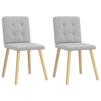 Eetkamerstoelen 2 st stof wolk grijs 1