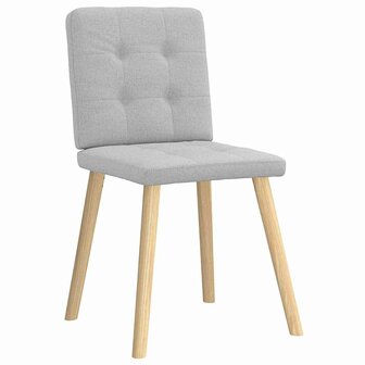 Eetkamerstoelen 2 st stof wolk grijs 3