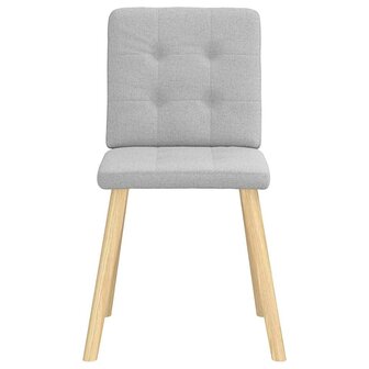 Eetkamerstoelen 2 st stof wolk grijs 4