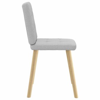 Eetkamerstoelen 2 st stof wolk grijs 5
