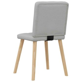 Eetkamerstoelen 2 st stof wolk grijs 6