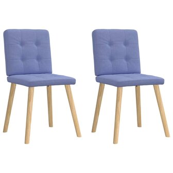 Eetkamerstoelen 2 st stof jeansblauw 1