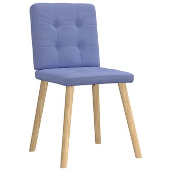 Eetkamerstoelen 2 st stof jeansblauw 3
