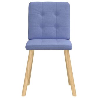 Eetkamerstoelen 2 st stof jeansblauw 4