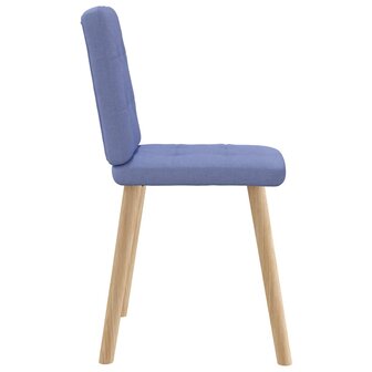 Eetkamerstoelen 2 st stof jeansblauw 5