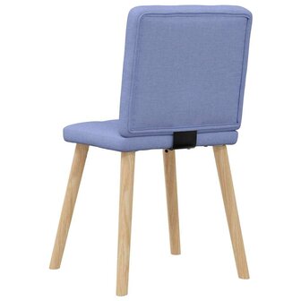 Eetkamerstoelen 2 st stof jeansblauw 6
