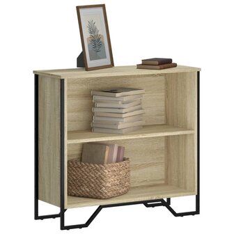 Boekenkast 80x31x74,5 cm bewerkt hout sonoma eikenkleurig 1
